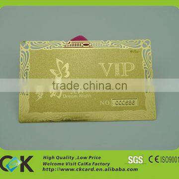 Laser cutting metal gold card