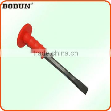 H6001 Stone chisel with blue rubber handle flat head