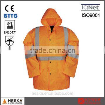 EN20471 oxford 3M parka jacket with reflector high visibility clothing