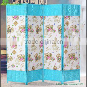 Wooden screen door Chinese painted folding mosquito door folding shower screen door ornaments