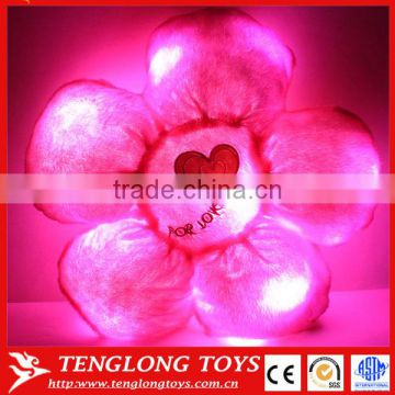Hot sale LED flower pillow colorful shining led light pillow