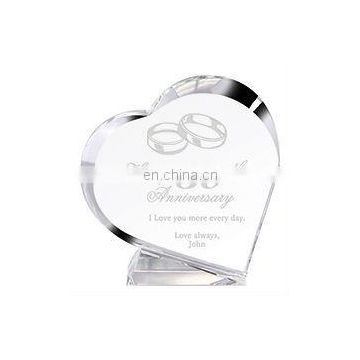 High Quality Heart Shaped Crystal Award Trophy