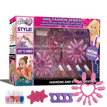 Girls Makeup Toy Set 29 pcs DIY Nail Art Toys For Kids