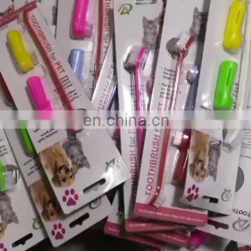 Cheap wholesale pet dog and cat toothbrush finger teeth cleaning brush grooming