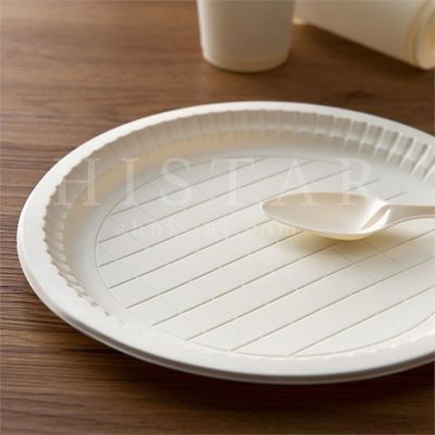 Disposable biodegradable food serving plates
