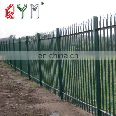 Powder Coated Palisade Fence/ Picket Security Tubular Steel Fence