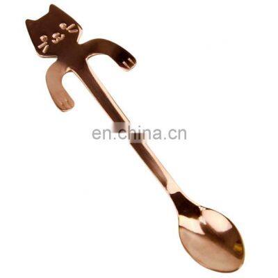 High Quality Stainless Steel Lovely Cat Design Coffee Spoon Tea Coffee Scoops