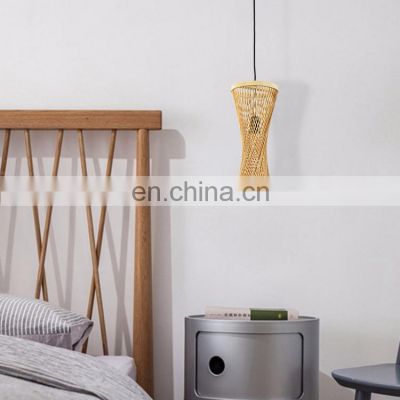 HUAYI China Manufacturer Modern Decoration 5W Indoor Hotel Bedroom Hanging LED Rattan Pendant Light