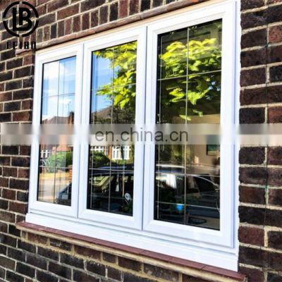 Most popular china factory price upvc house doors windows 3 panel triple PVC casement window