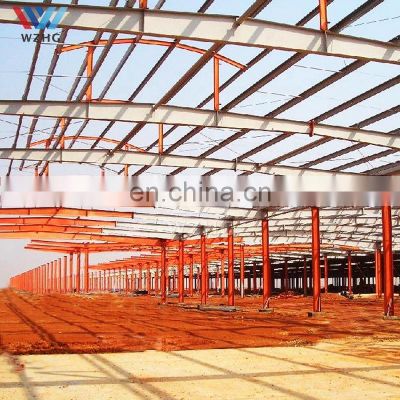 Colombia large span prefab low cost industrial shed metal steel structure warehouse buildings
