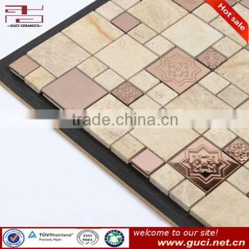Guangzhou stone metal mix mosaic tile