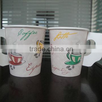 paper cup with handle for hot drinking