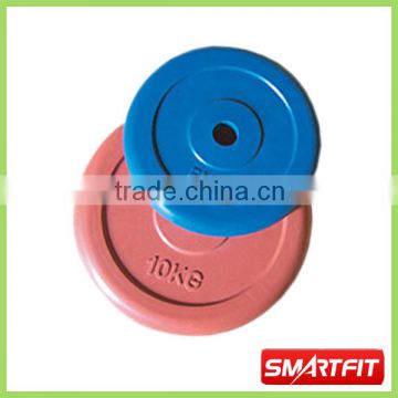 colored rubber coated weight plate weight lifting rubber bump plate