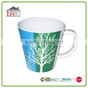 High grade handle melamine coffee microwave plastic cup