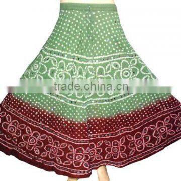 Buy Navratri Dandiya Dress / Cotton Bandhej Skirt online