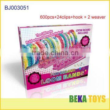 Popular kids diy rubber loom bands kit make friendship crazy loom bracelet