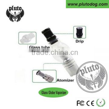 2015 OEM pyrex glass globe dual coil wax atomizer replacement coil ceramic heating element atomizer