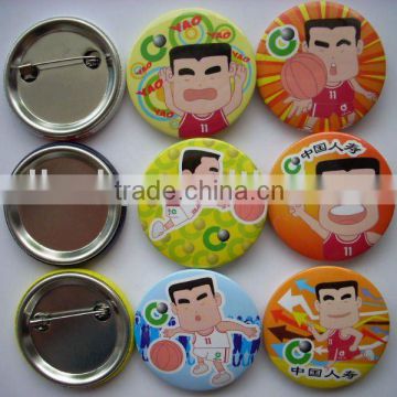 China super star YaoMing button badge with pin