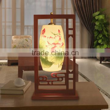 Jingdezhen decal pastel arts and crafts ceramic vase table lamp