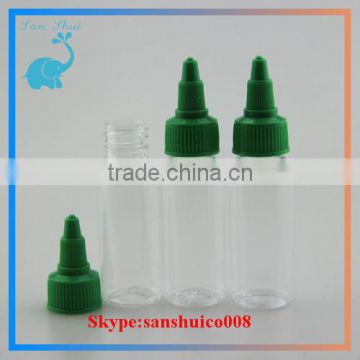 pet bottle with green twist cap