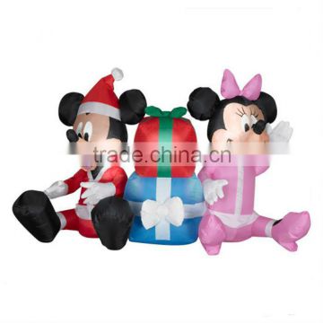 Funny christmas decoration inflatable Mickey and Minnie