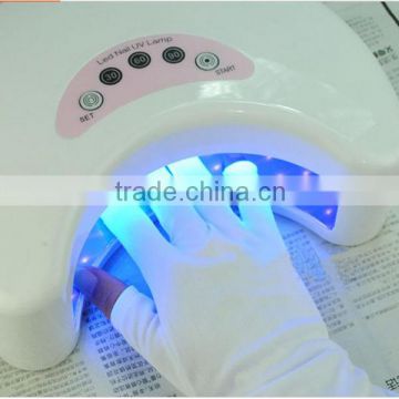 Nail manicure white uv protect resistant gloves