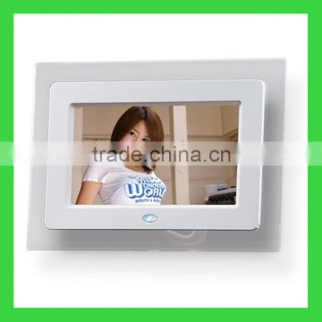 7inch digital picture photo frame with shine piano ABS surface frame