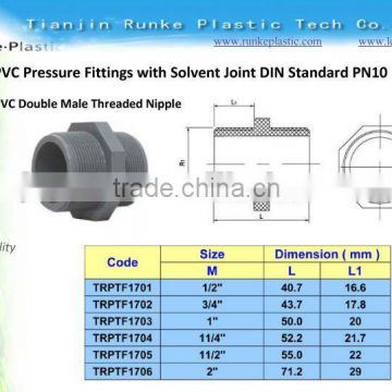 UPVC Nipple Pipe Fitting DIN PN10