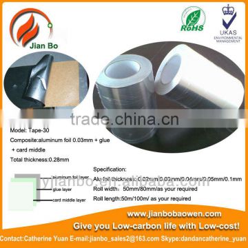 Adhesive aluminum foil heat resistant for pipeline and heat line