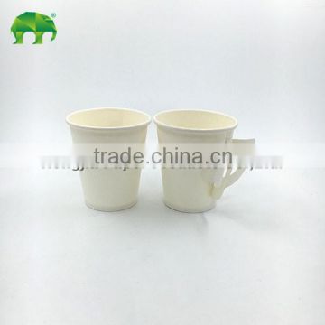 2016 innovative white single wall paper cups with handel keep warm
