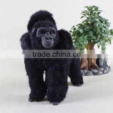 Black realistic handicraft outdoor park decoration gorilla figurine