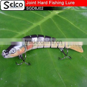 SGD8J02 Eight-section Soft tail trout Joint plastic lure 5"