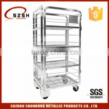 supermarket milk roll container trolley for 2L bottle