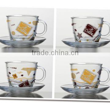 4oz 6oz 8oz Caffe Latte Espresso Cappuccino glass mug set