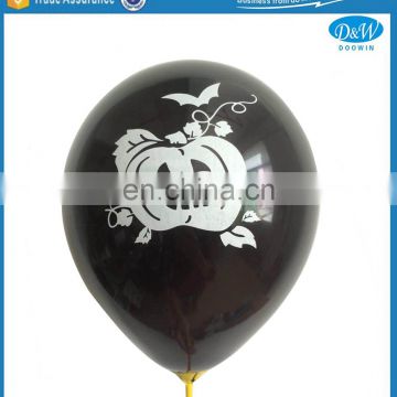 Black Color 12inches Printed Latex Balloon for Halloween Decoration