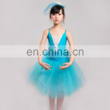 Wholesale Children'S Day Performance Fluffy Blue Tutu Dress