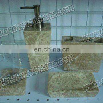 tan marble rectangle natural stone soap dish