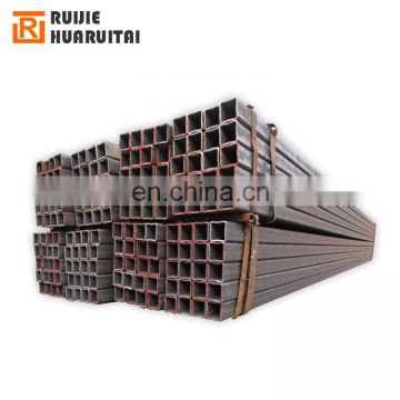 20x20mm black square steel pipe/tube oiled painting black packing for shipping