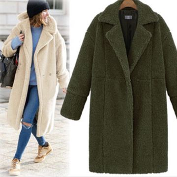 Womens Winter Parka Jacket Winter Warm Fur Short Plush Coat