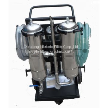 Movable hydraulic oil cleaning filter cart machine