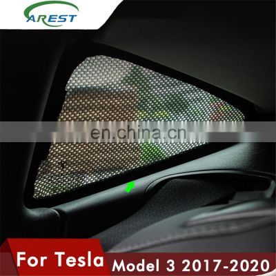 Carest Model3 Car Window Sunshade For Tesla Model 3 Sunshade Accessories Triangle Sun shade Line Shades Protector Model three