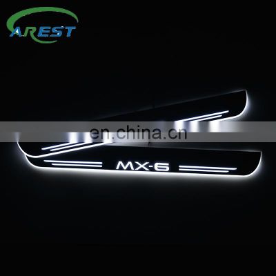 Carest Moving LED Door Sill For MAZDA MX6 MX-6 GD 1987-1997 Door Scuff Plate Acrylic Car Welcome Light Stickers Accessories