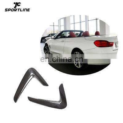 Dry Carbon Fiber F32 F33 Side Fender Trims for BMW 4 Series F32 F33 F36 2014 - 2016