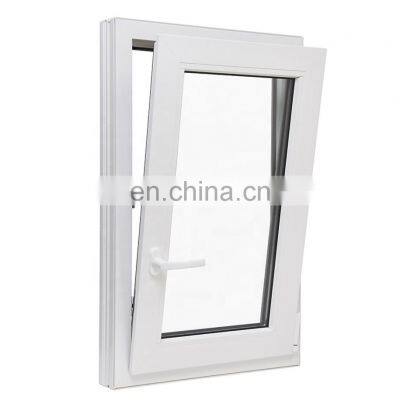 UPVC plastic tilt and turn window large glass window double glass