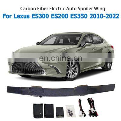 Electric Sedan Control Spoiler Carbon Fiber Car Rear Trunk Tail Boot Spoiler For Lexus ES300 ES200 ES350 2010-2022