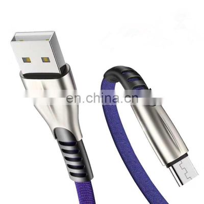 Wholesale Suppliers High Quality 1M zinc Alloy Soft Denim Nylon Braided Usb Mobile Type C Data Cables usb charging cable