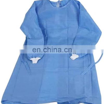 factory wholesale cheap waterproof gown pp pe disposable isolation suit gown