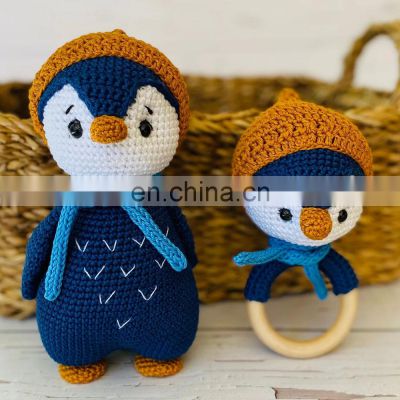 Penguin Amigurumi Crochet Toys Doll Gift For Newborn Baby Set Baby Gift Doll Kid's Toy Vietnam Supplier Cheap Wholesale