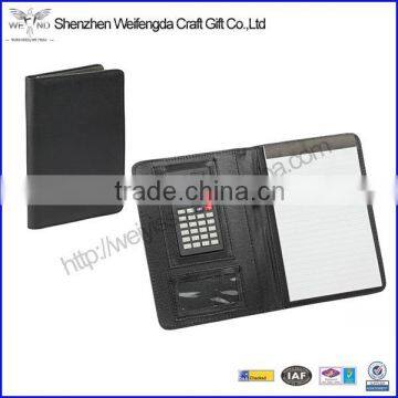 Popular Wholesale High Quality Calculator New Faux Leather Business Folder