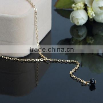 Chain necklace with crystal Set and Delicate Gold Necklace